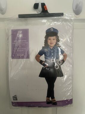 *NEW* 2T cop / police girls Toddler Costume Blue and Black Cop Cutie Outfit